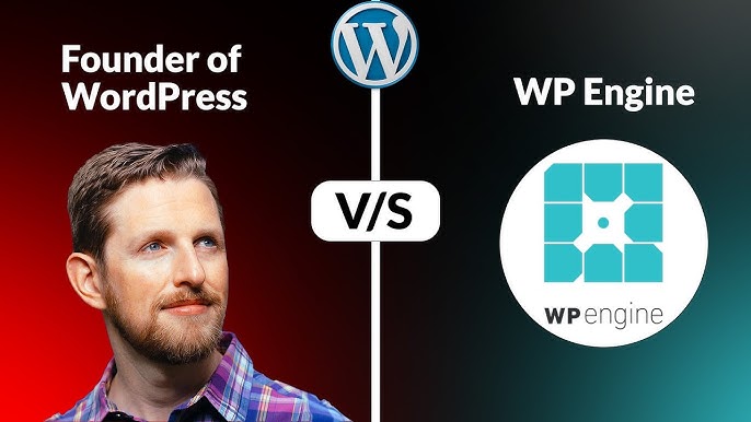 WordPress founder versus WP Engine comparison.